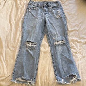 Distressed Light Blue Women's Jeans